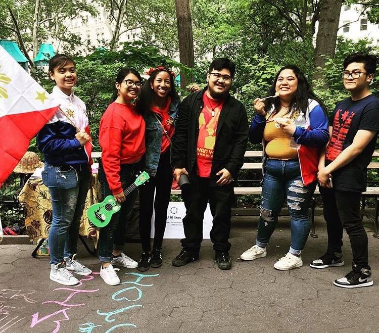 Six people outside celebrating Philippine Independence Day in 2019